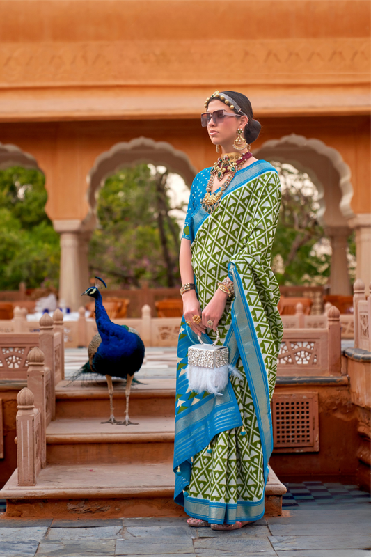 Elegant Designer Patola Silk Saree with Timeless Traditional Appeal