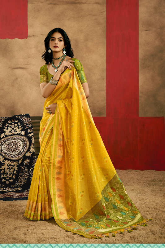 Regal Heritage Woven in Patola Handloom Silk Elegance