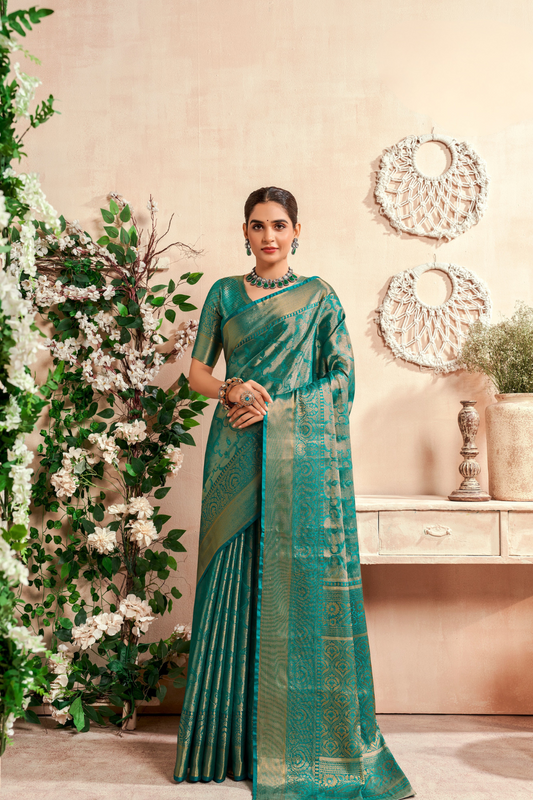 Pure Dharmavaram Silk Saree with Zari Weaving - LaVante Fashion