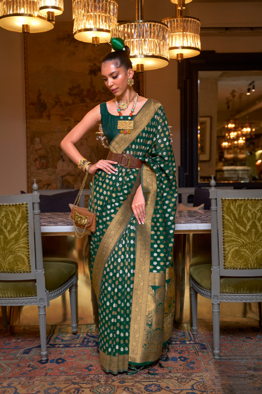 Zari Woven Silk Saree with Traditional Rich Pallu Design