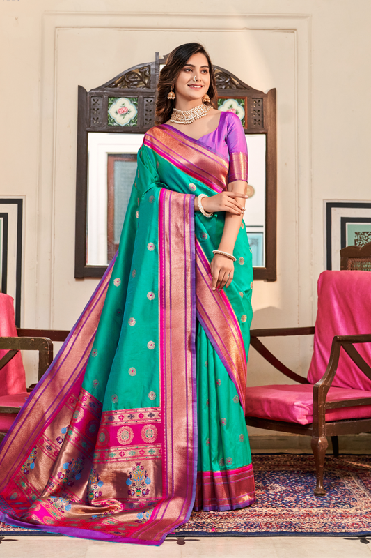Pure Paithani Silk – Traditional Elegance with Royal Charm