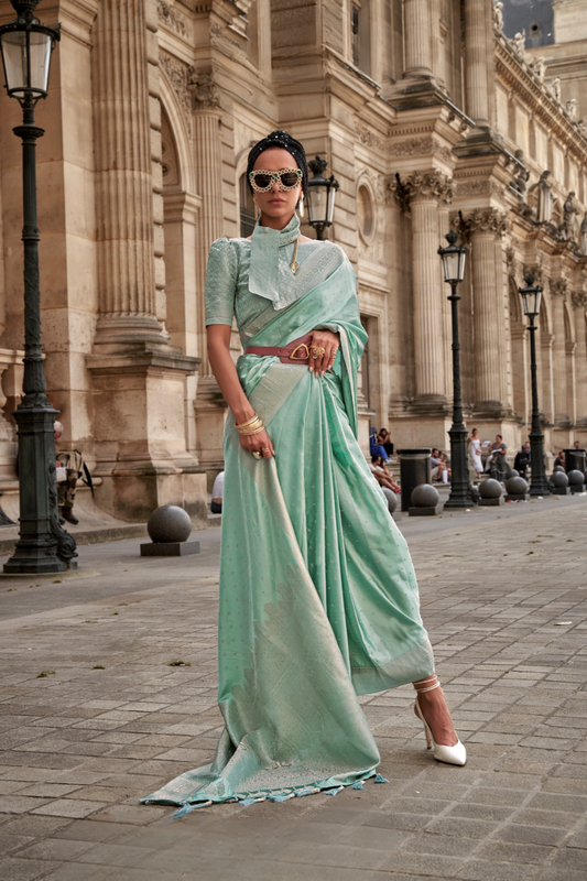 Banarasi Satin Silk Saree with Rich Traditional Weaving