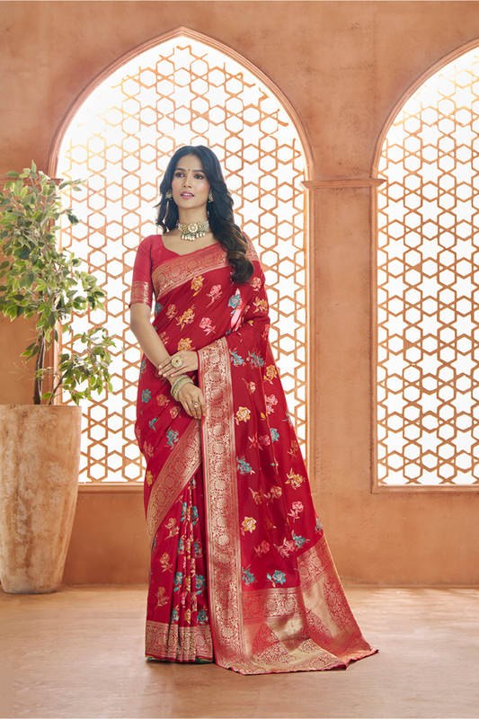 Pure Soft Banarasi Silk Saree with Traditional Zari Weaving - LaVante Fashion