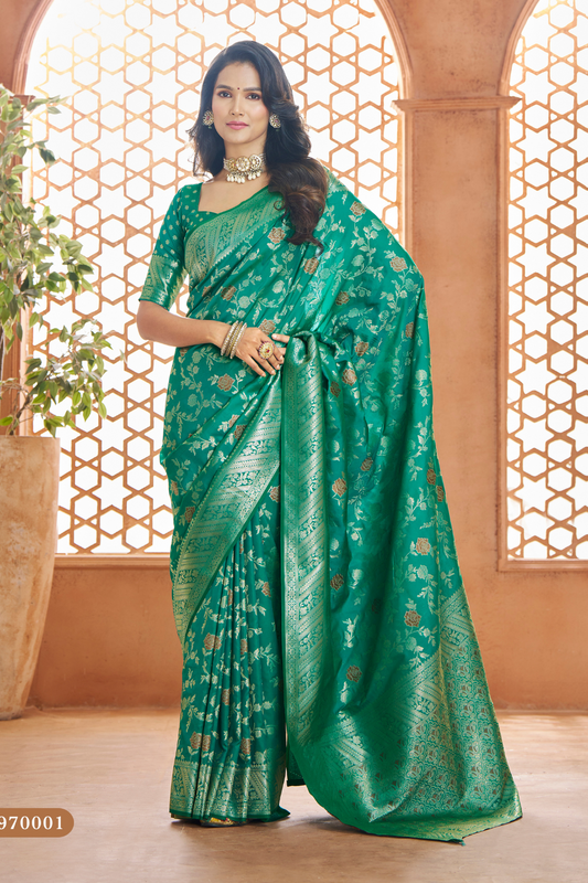 Pure Soft Banarasi Silk Saree with Traditional Zari Weaving - LaVante Fashion