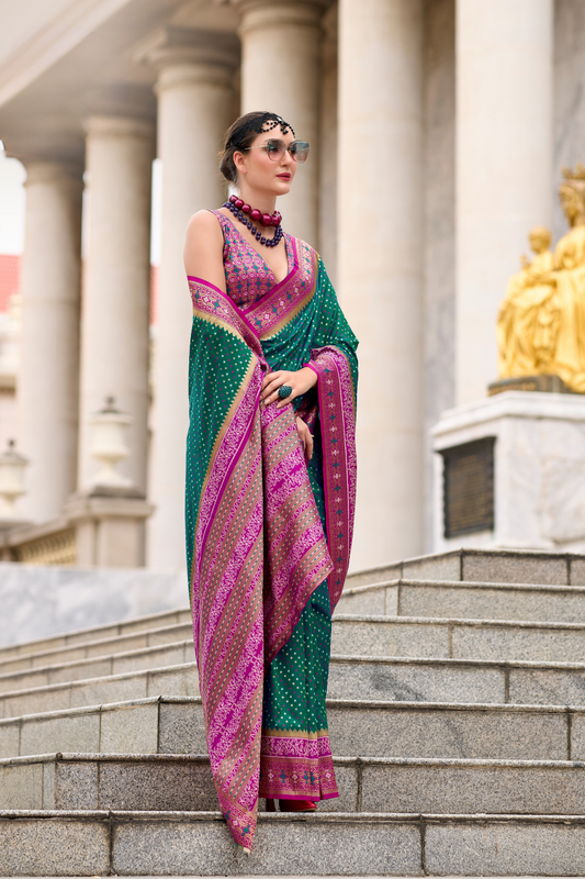 Royal Grace – Pure Soft Banarasi Silk Saree with Rich Zari Weaving - LaVante Fashion
