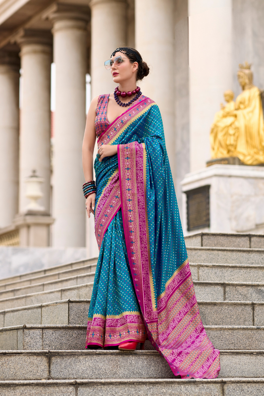 Royal Grace – Pure Soft Banarasi Silk Saree with Rich Zari Weaving - LaVante Fashion