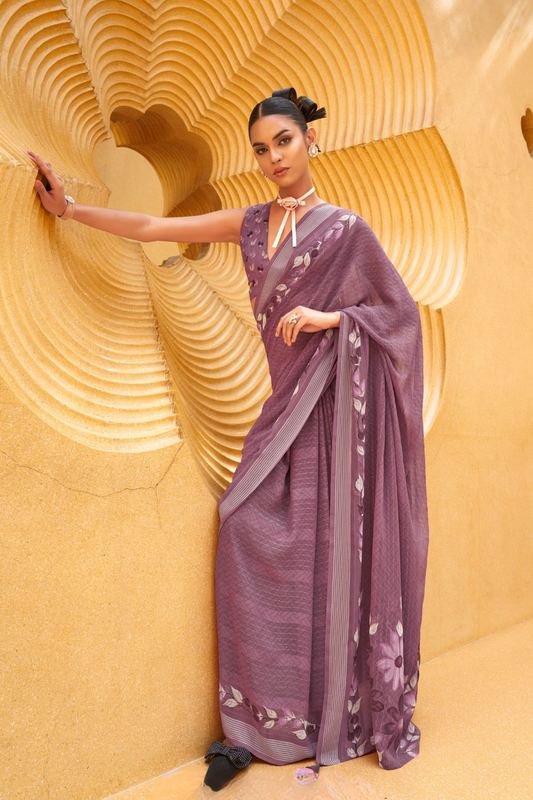 Designer Poly Viscose Silk Georgette Saree with Digital Prints