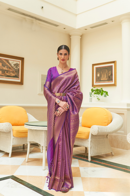 Traditional Zari Woven Silk Saree with Rich Ethnic Appeal