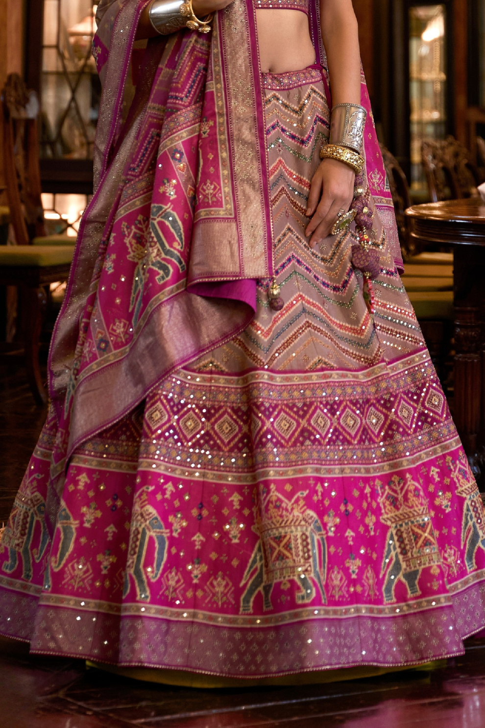 Radiant Pink Silk Lehenga For Special Occasions