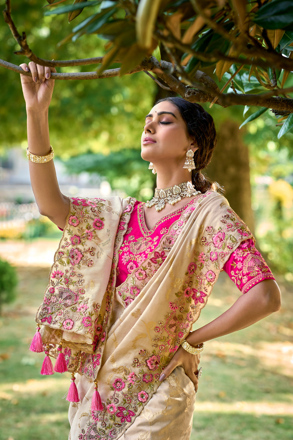 Dramatic Sparkle in Heavy Sequins Embroidered Silk Elegance