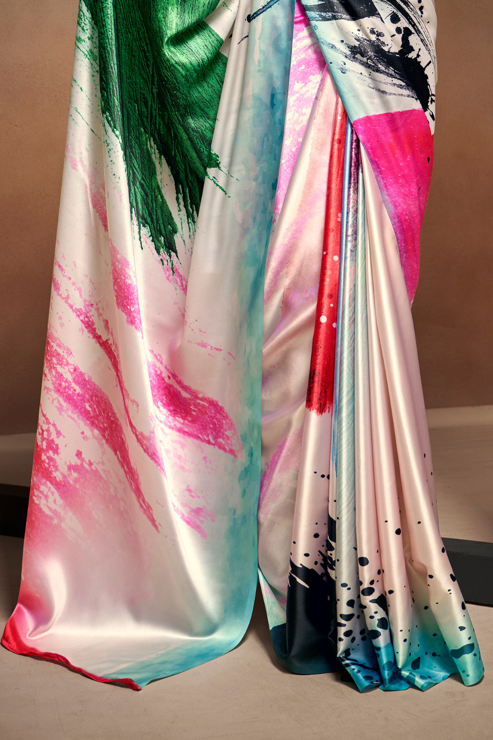 Soft Satin Fabric with Elegant Digital Print - LaVante Fashion