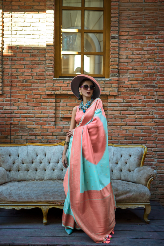 Banarasi Soft Silk Saree with Traditional Zari Weaving