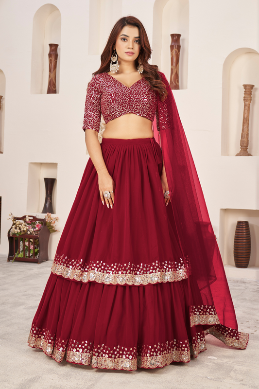 Graceful Ensemble with Sequins and Zari Embroidered Work