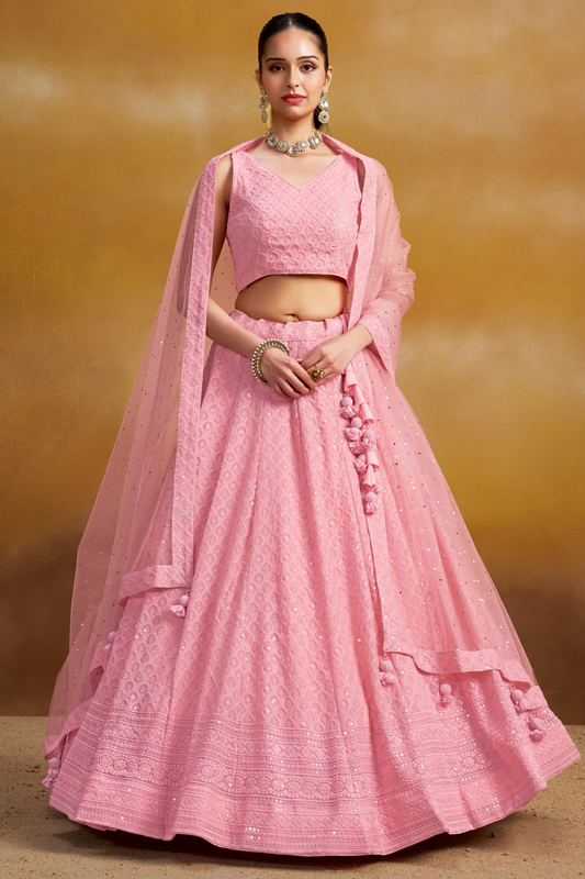 Ornate Thread and Sequin Embroidered Festive Lehenga Choli