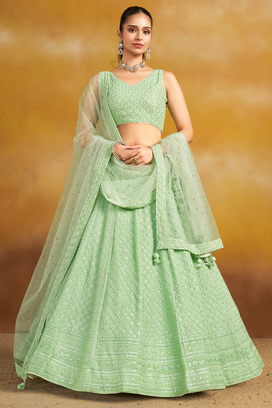 Ornate Thread and Sequin Embroidered Festive Lehenga Choli