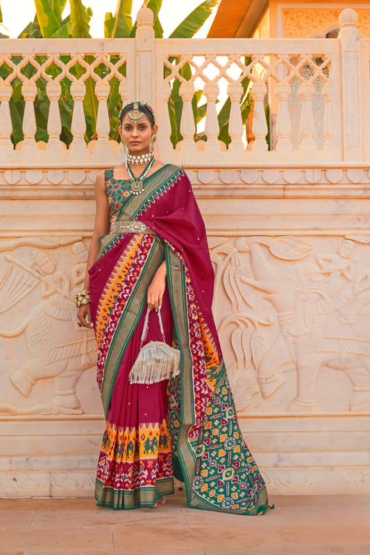 Elegant Patola Silk Saree in Smooth Designer Style