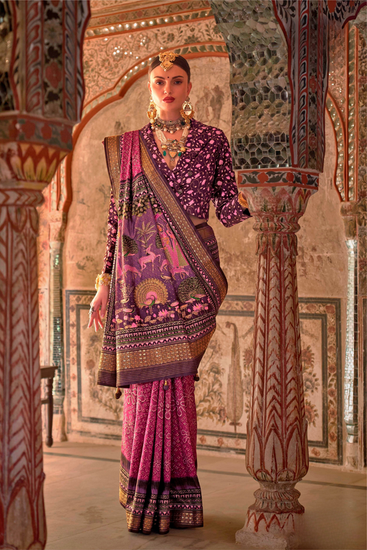 Super P.V. Silk Saree with Exclusive Value Addition Work