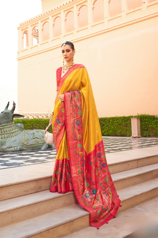 Designer Paithani Style Saree in Super Soft Poly Viscose Silk