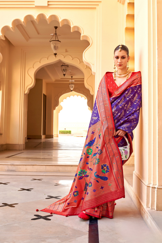 Designer Paithani Style Saree in Super Soft Poly Viscose Silk