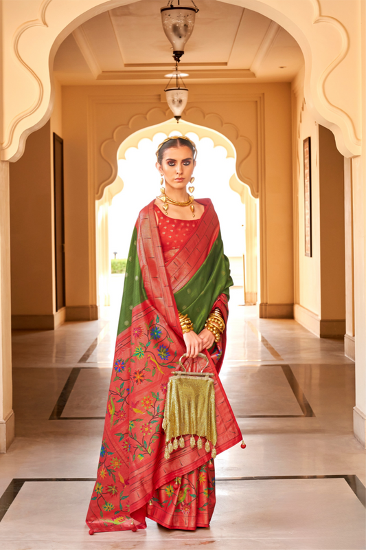 Designer Paithani Style Saree in Super Soft Poly Viscose Silk