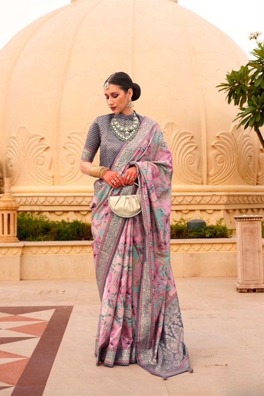Elegant Digital Printed Art Silk Saree for Festive Occasions