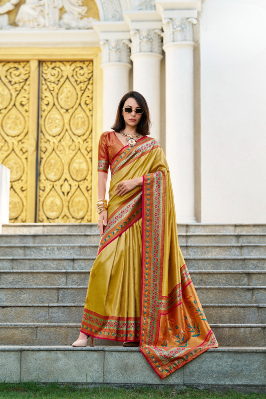 Tissue Silk Saree – Sheer Elegance with a Subtle Shine - LaVante Fashion
