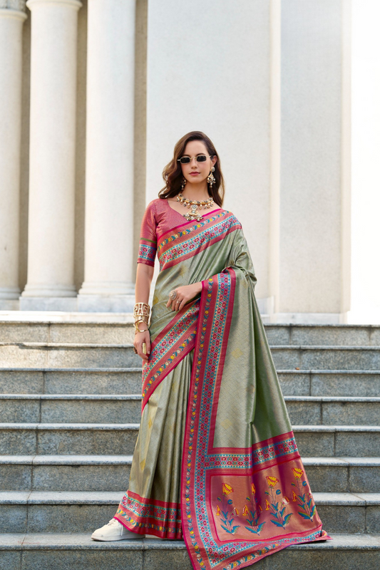Tissue Silk Saree – Sheer Elegance with a Subtle Shine - LaVante Fashion