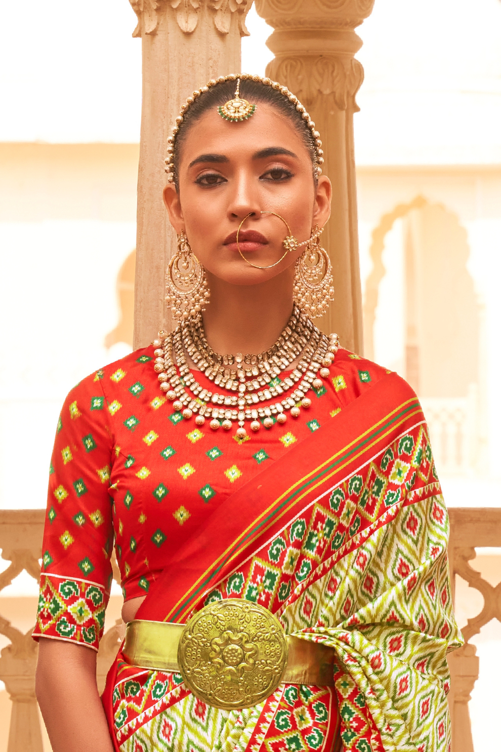 Classic Tussar Silk Saree with Ethnic Print Detailing