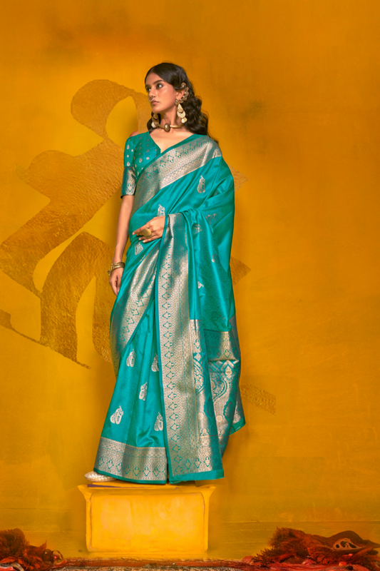 Carnival Designer Handloom Silk Saree with Weaving Touch