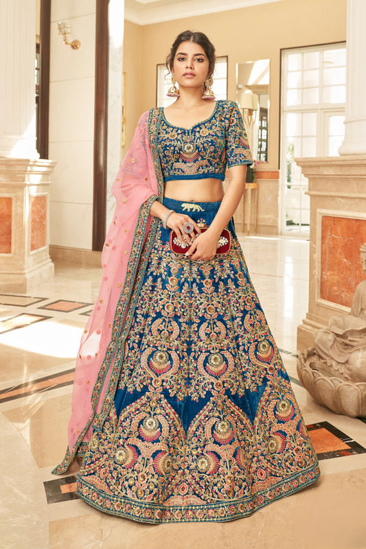 Heavy Embroidery Ensemble with Thread, Zari, Dori & Sequins Work