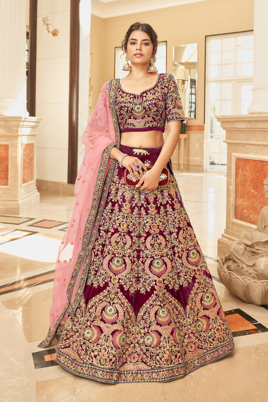 Heavy Embroidery Ensemble with Thread, Zari, Dori & Sequins Work