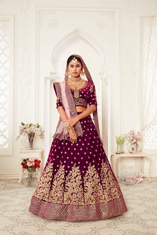 Designer Lehenga with Intricate Thread, Zari and Sequin Work