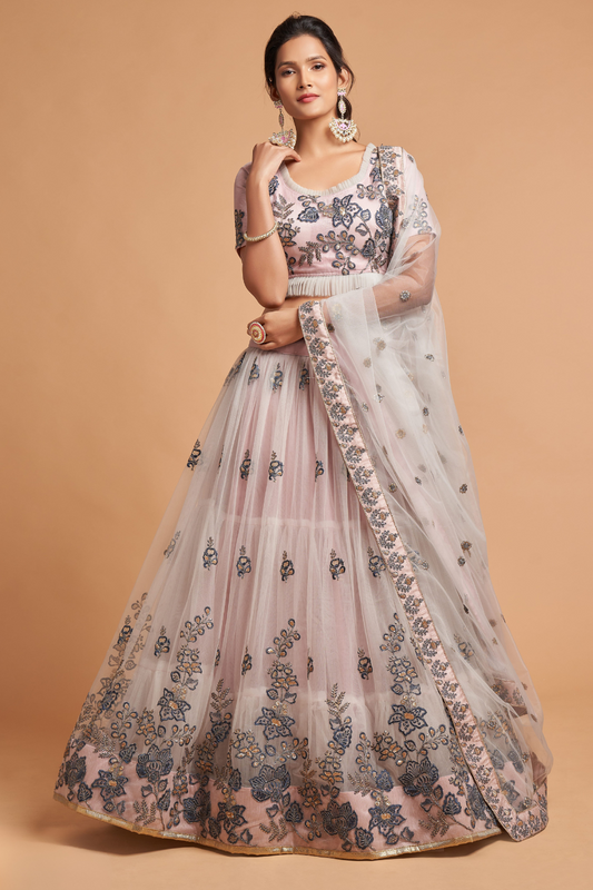 Radiant Zari and Multi-Sequins Embroidered Ethnic Ensemble