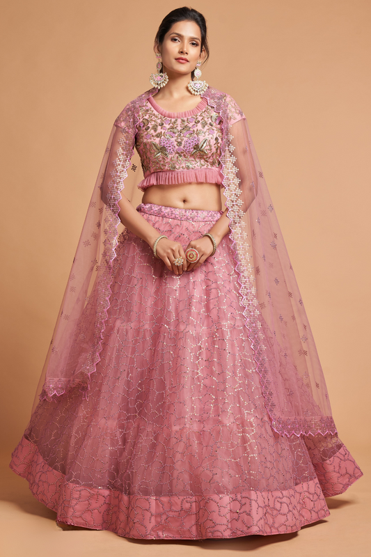 Radiant Zari and Multi-Sequins Embroidered Ethnic Ensemble