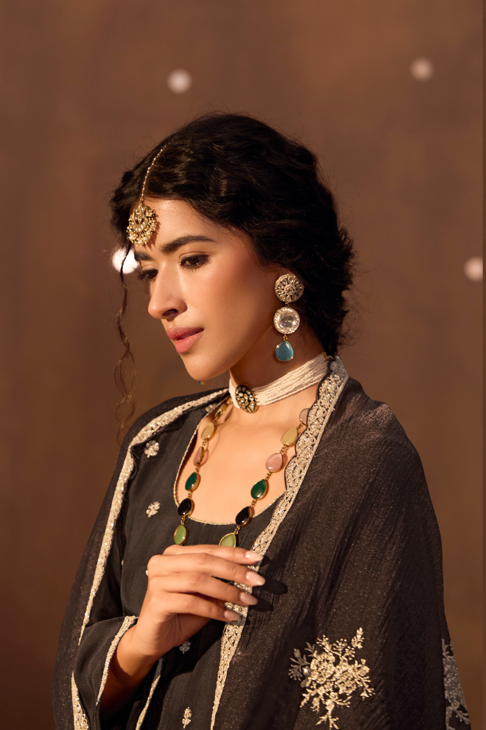 Bamberg Silk Salwar Suit with Elegant Eid Embroidery Design