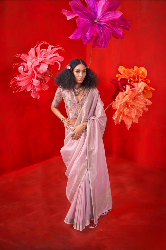 Tissue Handloom Silk Saree with Elegant Traditional Finish