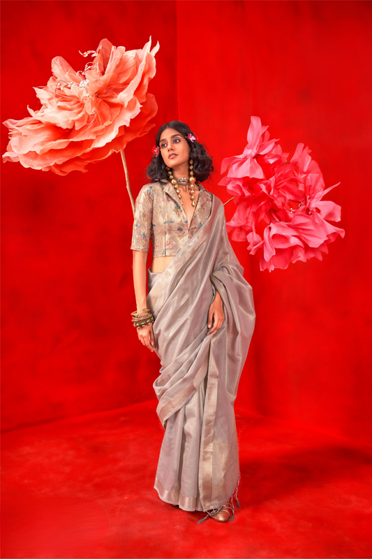 Tissue Handloom Silk Saree with Elegant Traditional Finish