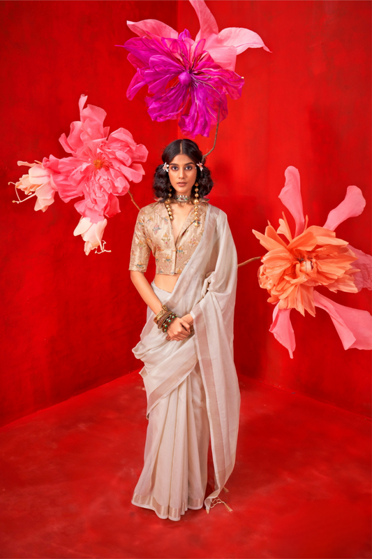 Tissue Handloom Silk Saree with Elegant Traditional Finish