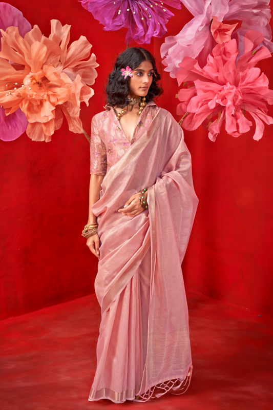 Tissue Handloom Silk Saree with Elegant Traditional Finish