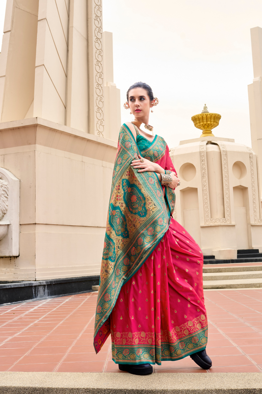 Pure Soft Banarasi Silk Saree Timeless Grace with Royal Zari Weave - LaVante Fashion