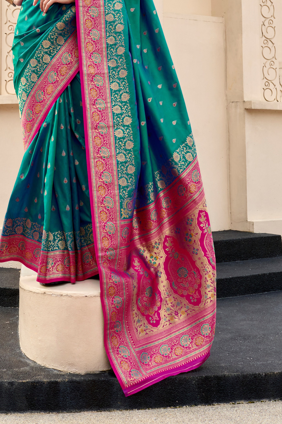 Pure Soft Banarasi Silk Saree Timeless Grace with Royal Zari Weave - LaVante Fashion