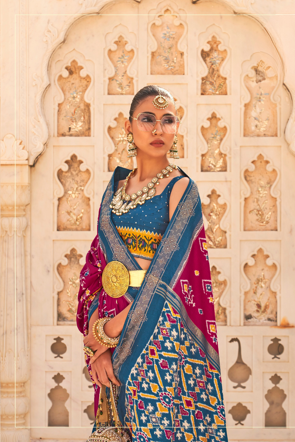 Handloom-Style Patola Silk Saree for Cultural Events