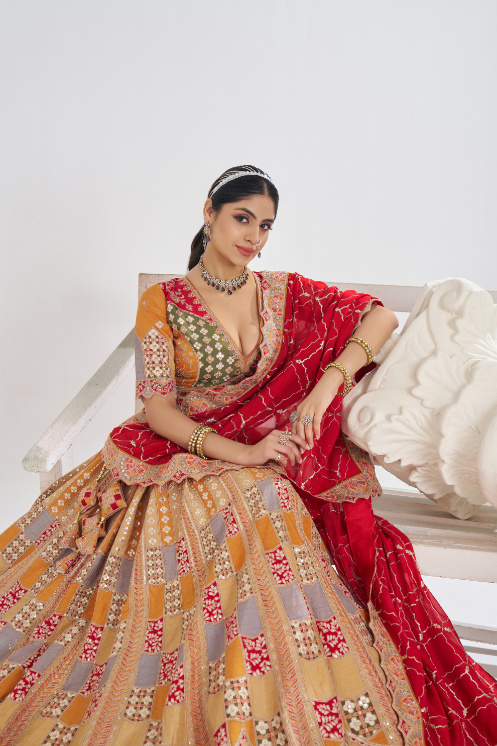 Stylish Party Wear Lehenga Featuring Position Print, Aari & Sequin Embellishments