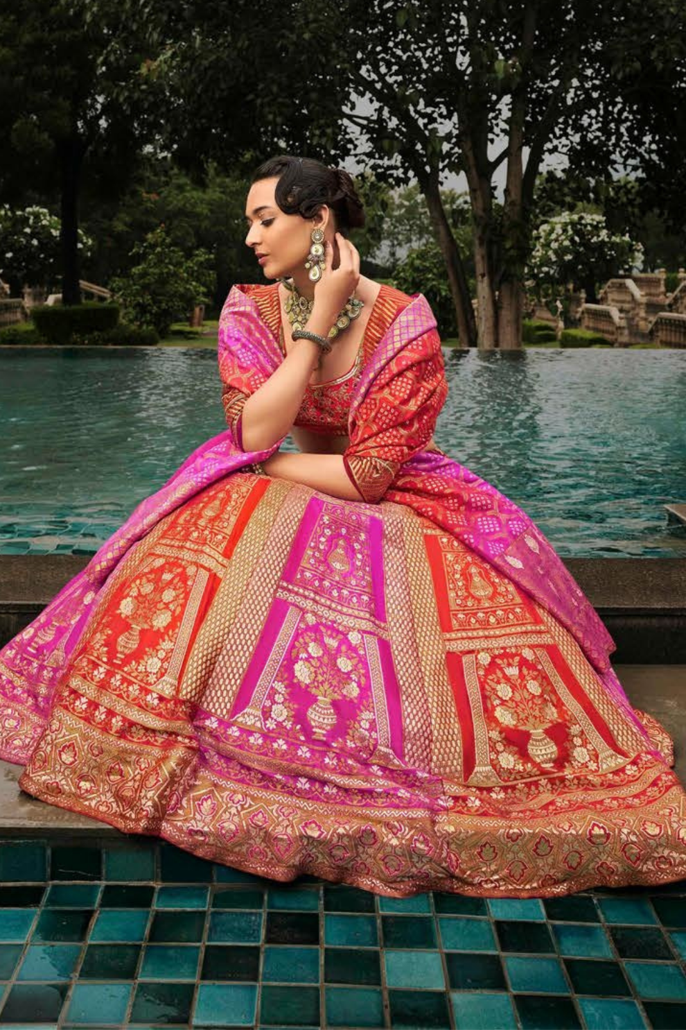 Pink Hues embroidered bridal wear with intricate craftsmanship - LaVante Fashion