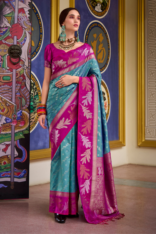 Pure Banarasi Soft Silk Saree with Traditional Weaving - LaVante Fashion