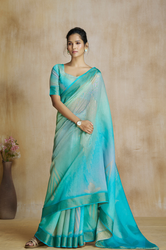 Elegant Fancy Modal Cotton Drape with Digital Art Print - LaVante Fashion