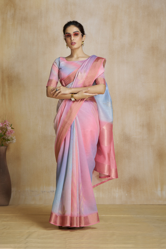 Elegant Fancy Modal Cotton Drape with Digital Art Print - LaVante Fashion