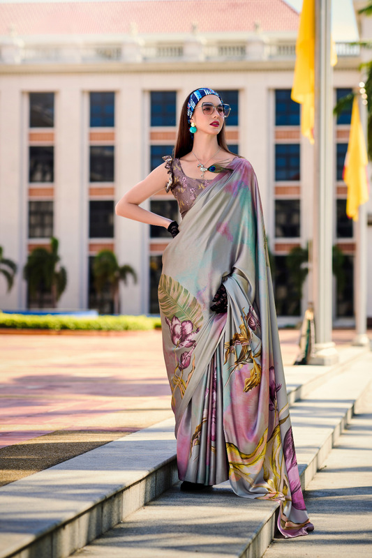 Pure Satin Shine with Signature Digital Prints Grace with a Twist - LaVante Fashion
