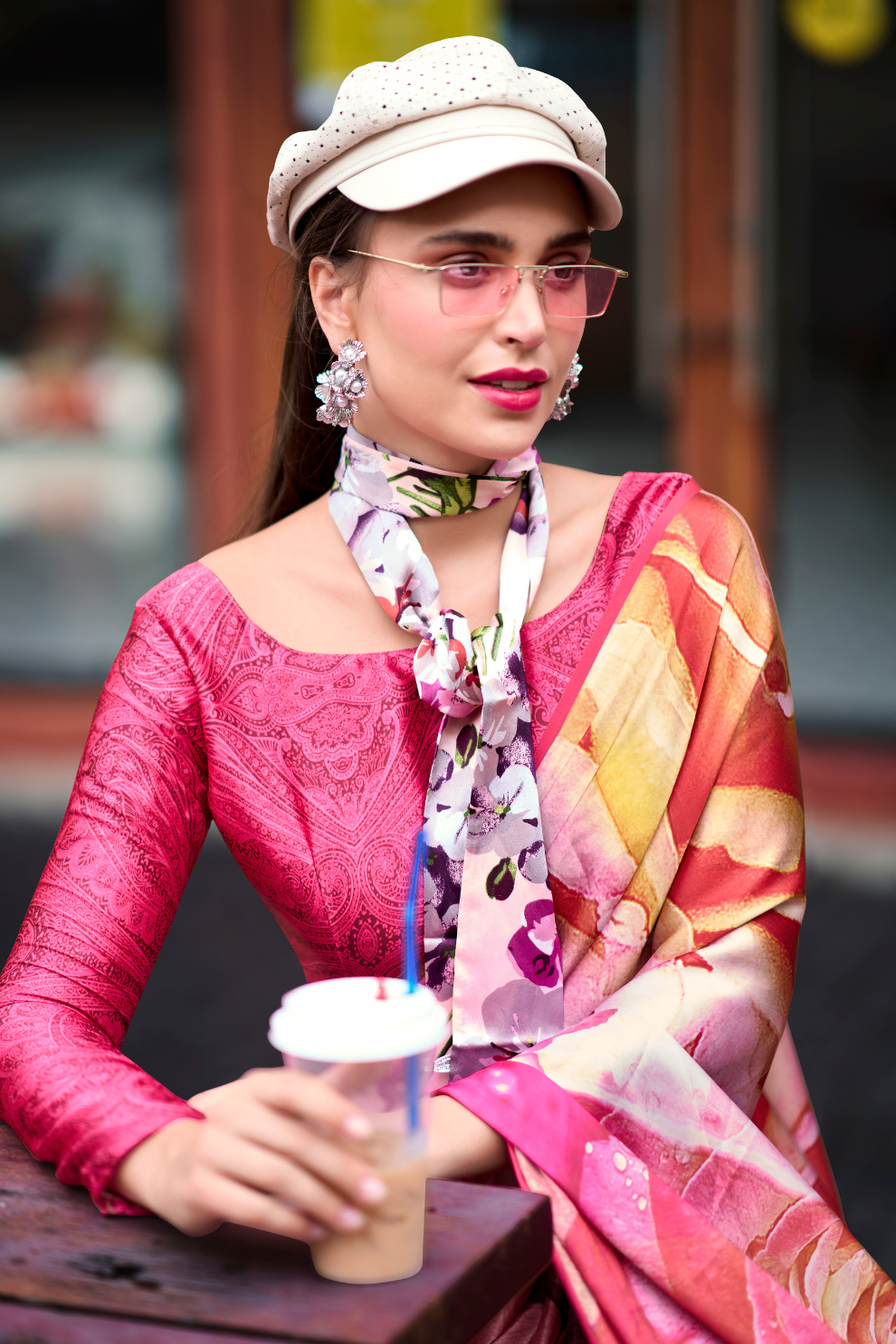 Pure Satin Shine with Signature Digital Prints Grace with a Twist - LaVante Fashion