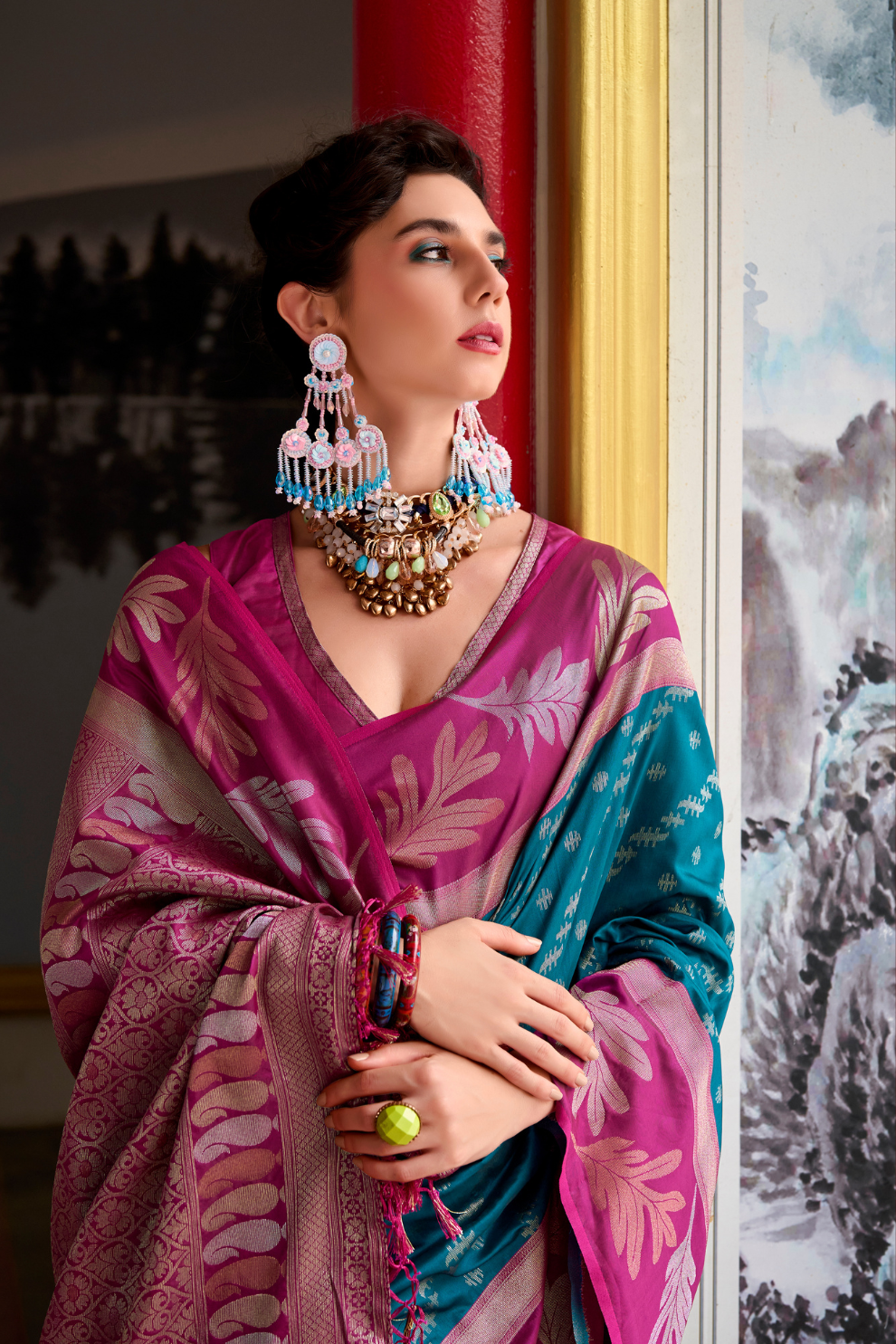 Pure Banarasi Soft Silk Saree with Traditional Weaving - LaVante Fashion